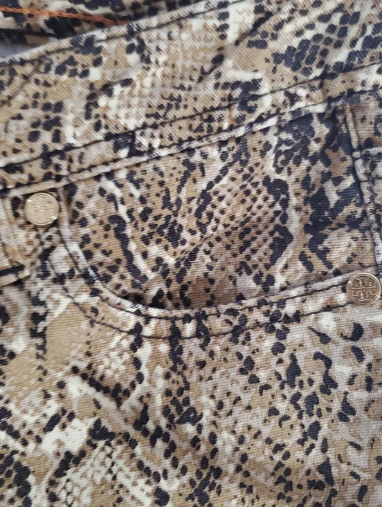 Tory Burch Women’s Super Skinny Jeans Snakeskin Print Size 29 - Picture 9 of 16